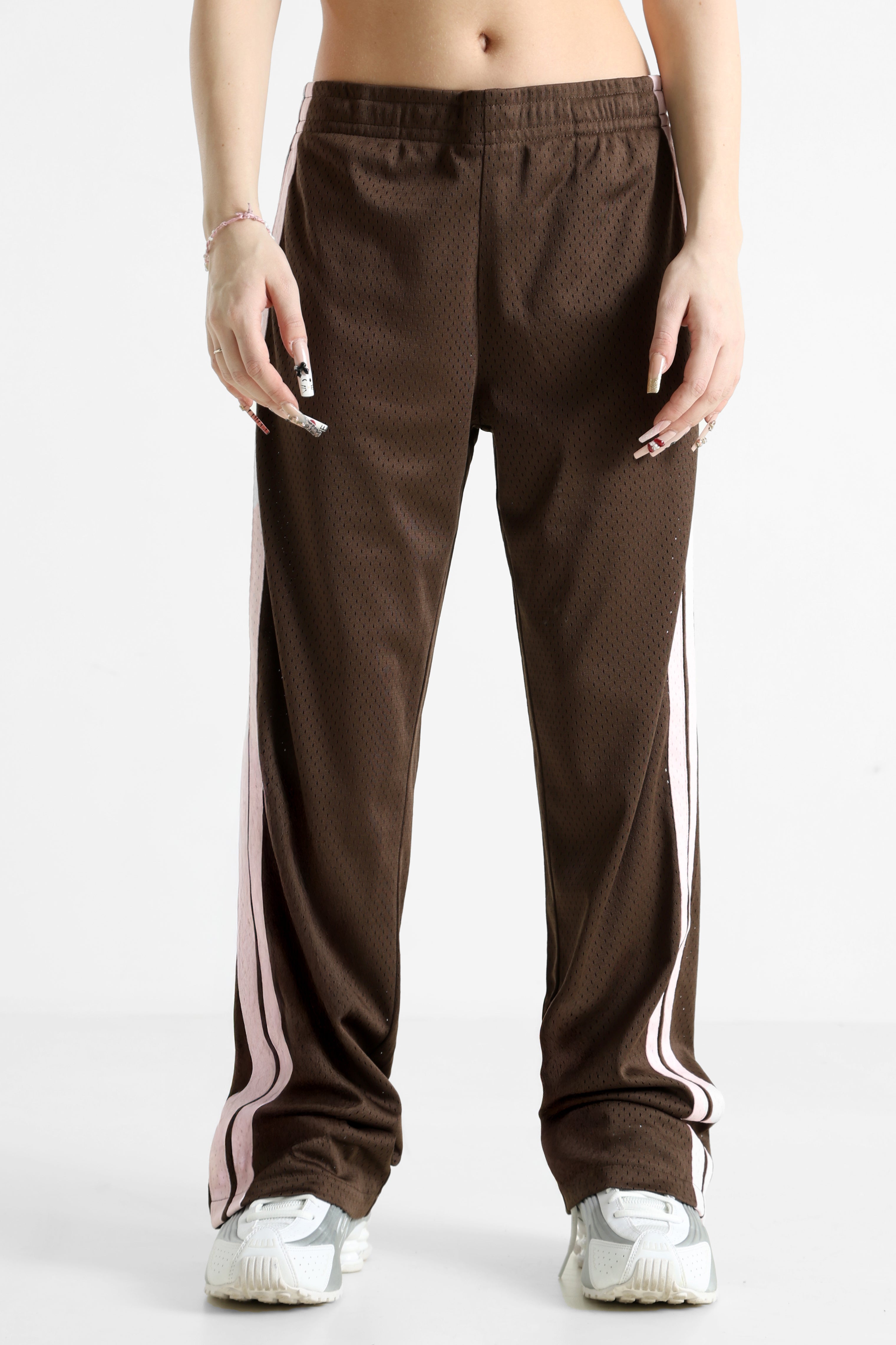 Pantaloni della tuta in rete - Marrone scuro