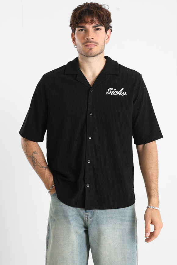 Strukturiertes Hemd - Schwarz