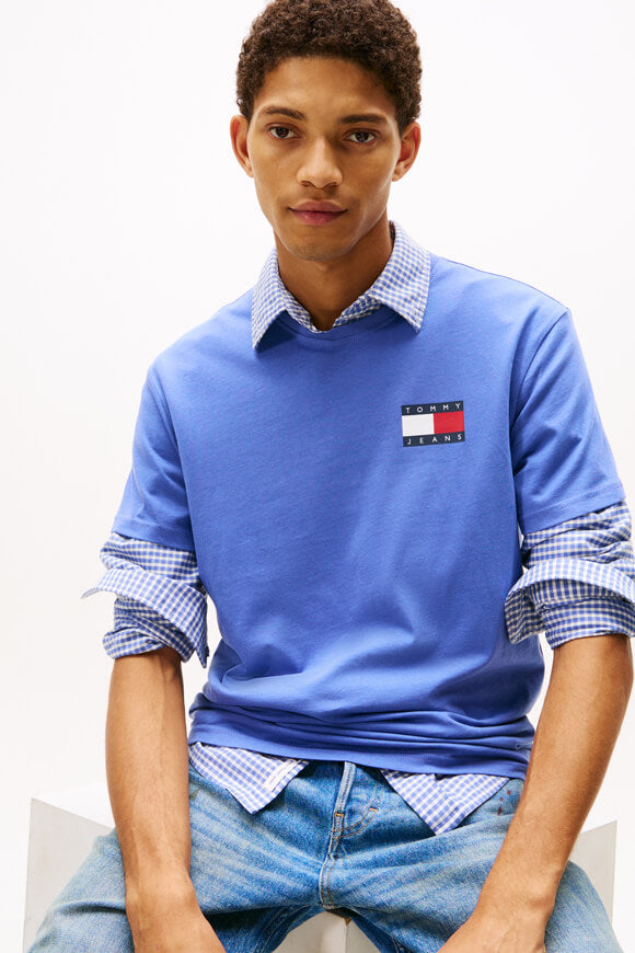 Essential Flag T-Shirt - Soft Sapphire