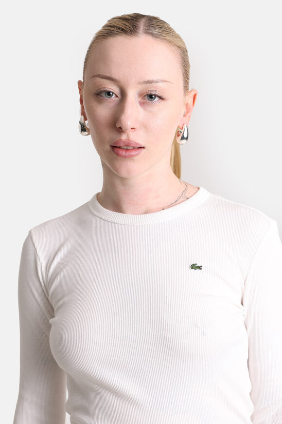 Geripptes Langarmshirt - Flour