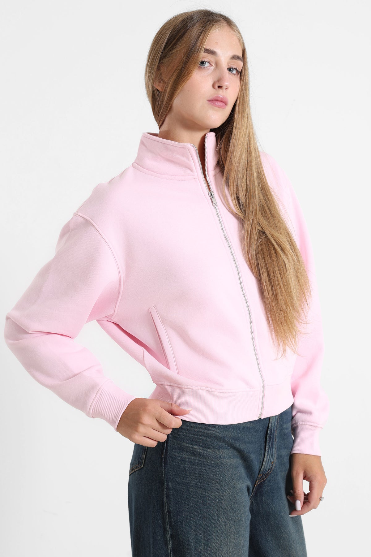 Sweatjacke - Rosa