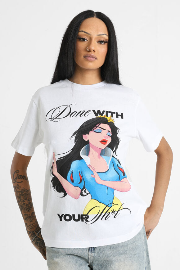Done With Your Sh*t t-shirt ample - White