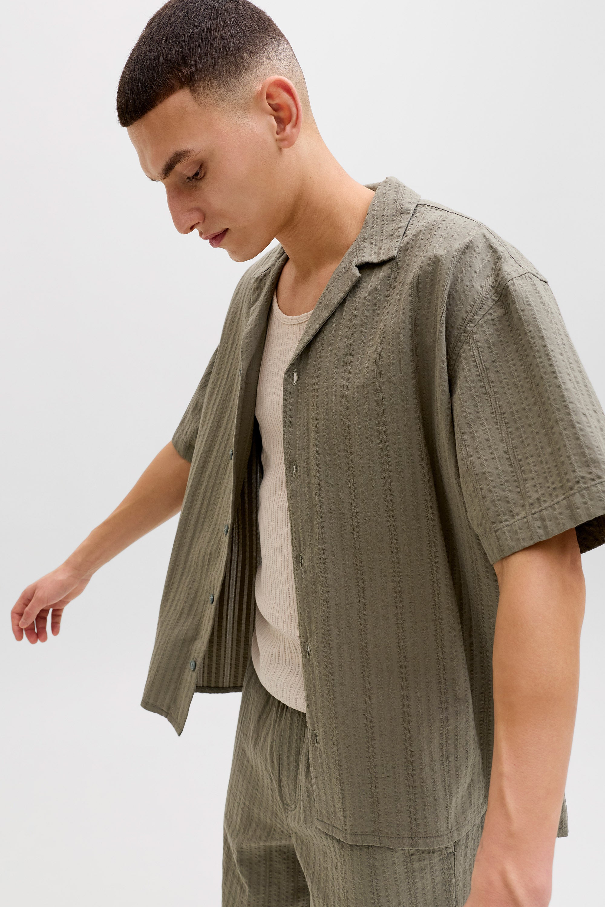JJETYSON Strukturiertes Hemd - Vetiver