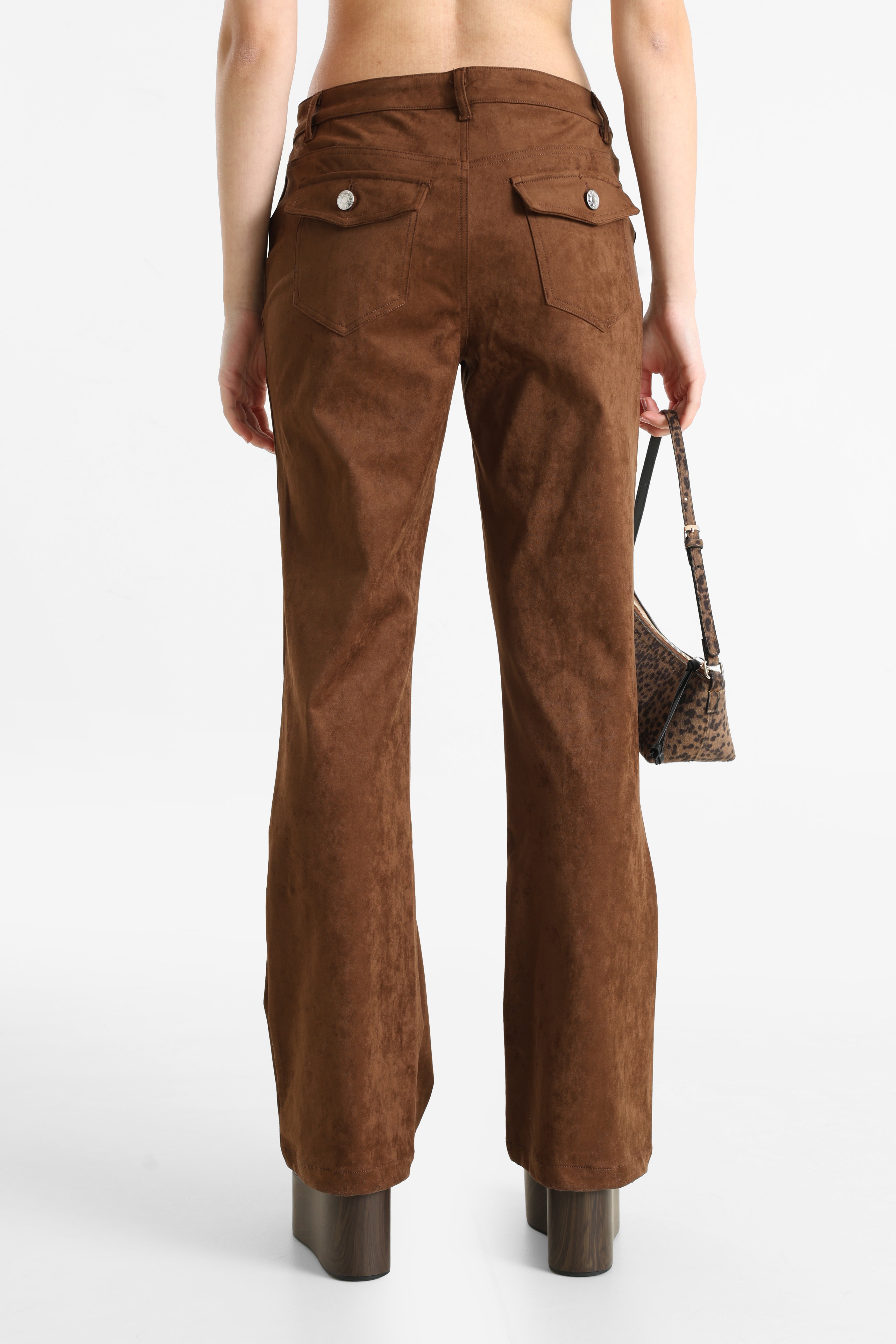 Kunstwildleder Hose - Braun