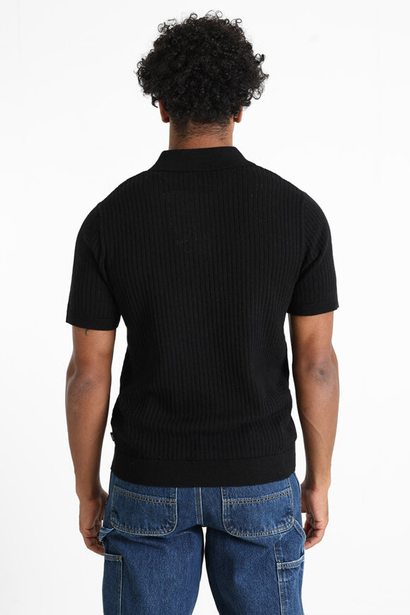 JPRBLAKIAN knitted polo shirt - Black
