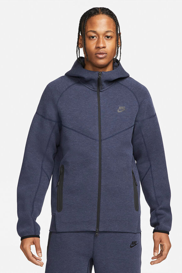 Sportswear Tech Fleece Kapuzensweatjacke - Obsidian Heather + Black