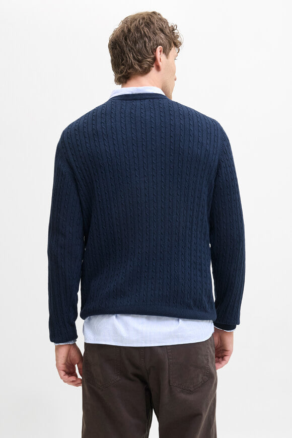 JJEEMIL pull en tricot fin - Navy Blazer