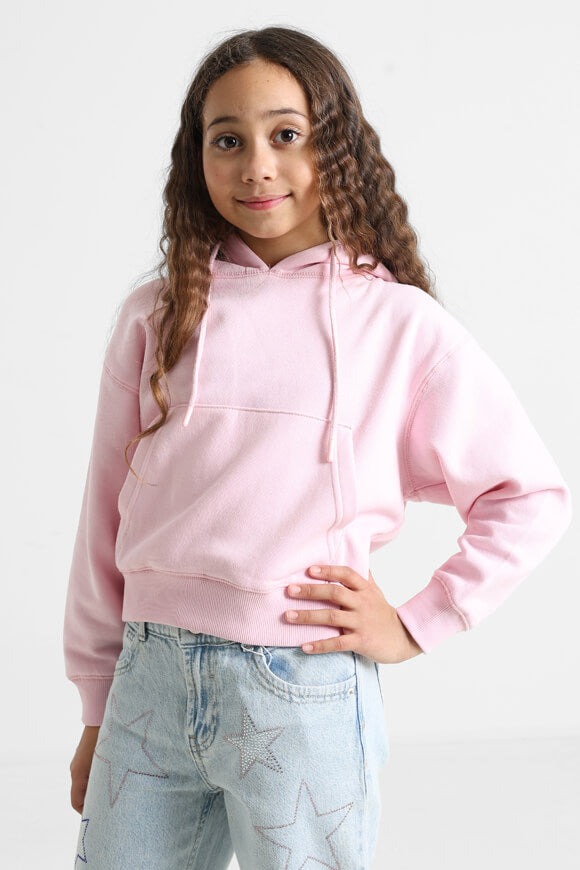 Oversize hooded sweatshirt - light pink