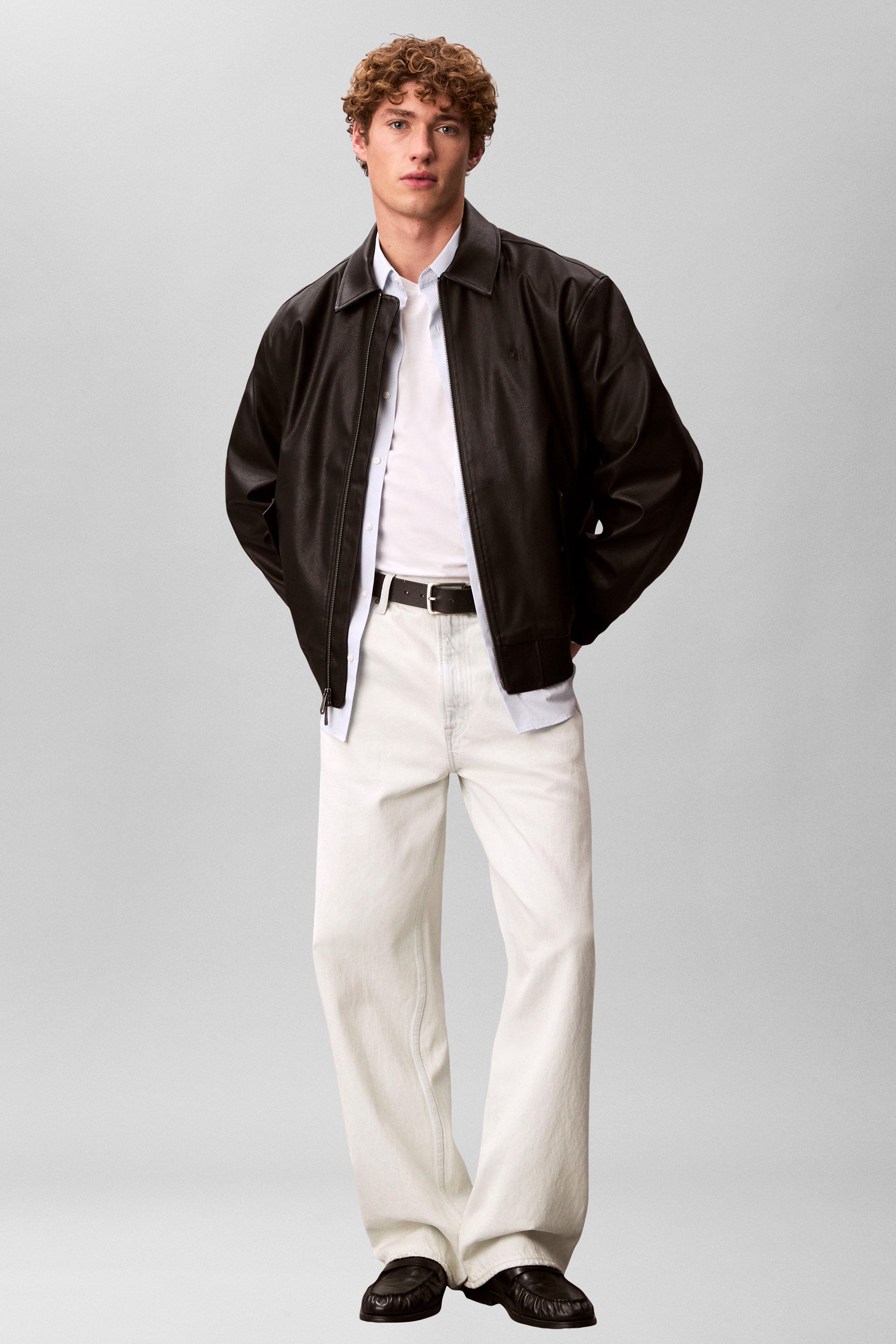 Bomber Kunstlederjacke - Black