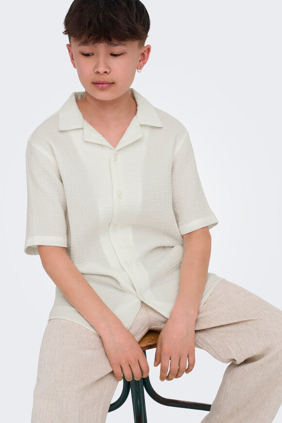 OSJKYLE Musselin-Hemd - Egret