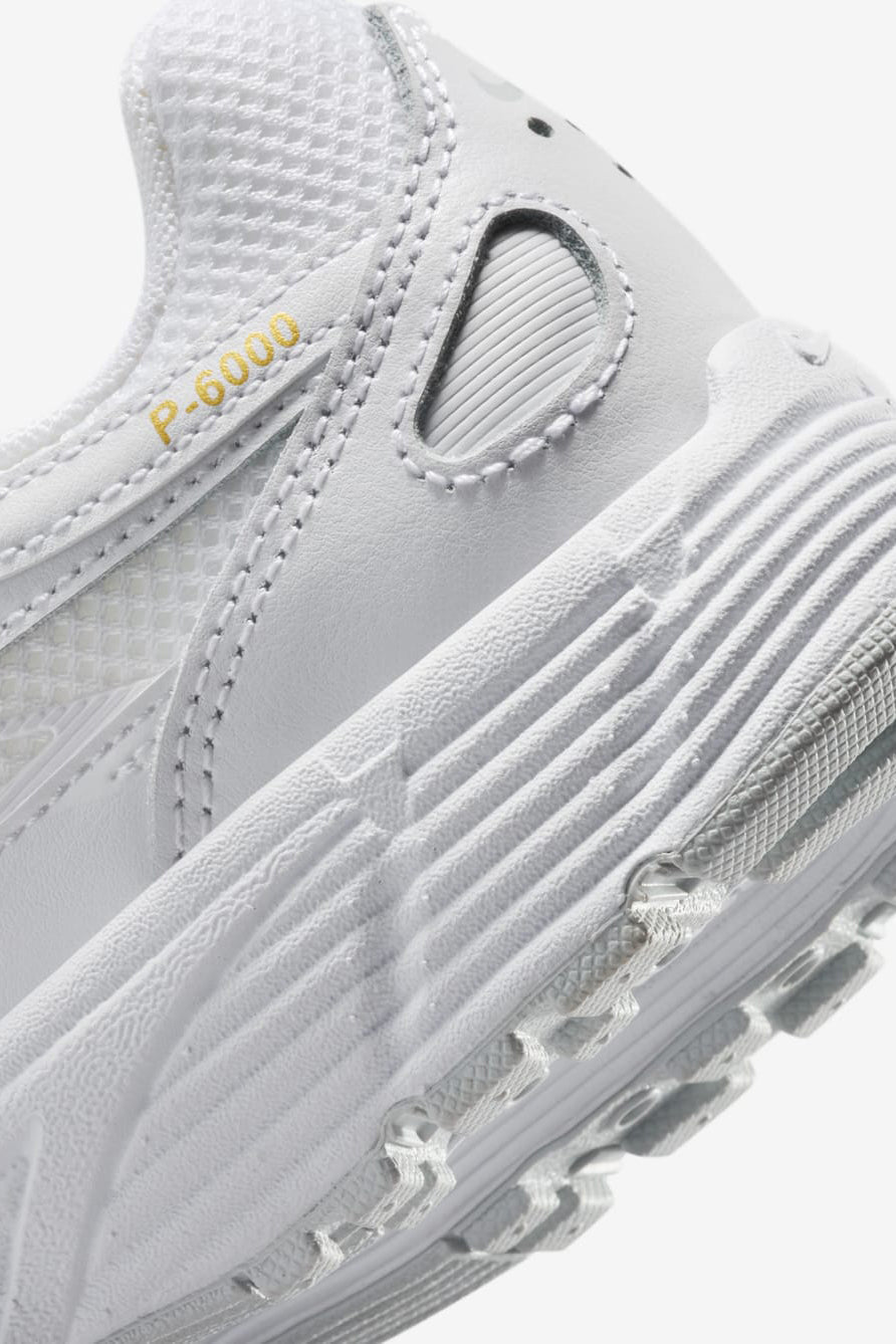P-6000 Sneaker - White + Metallic Gold