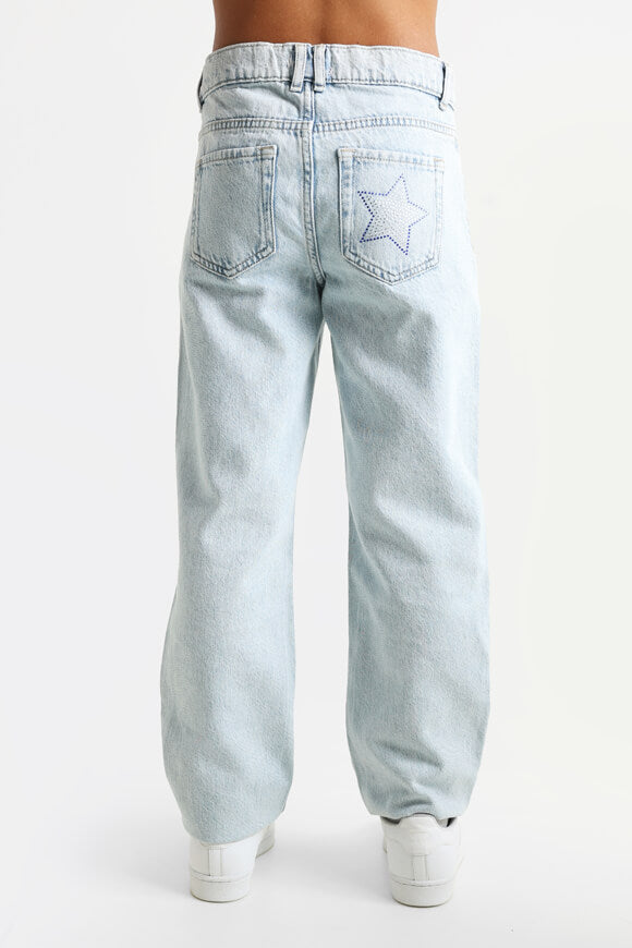 Kogcarly Dad Straight Fit Jeans - Light Blue Denim