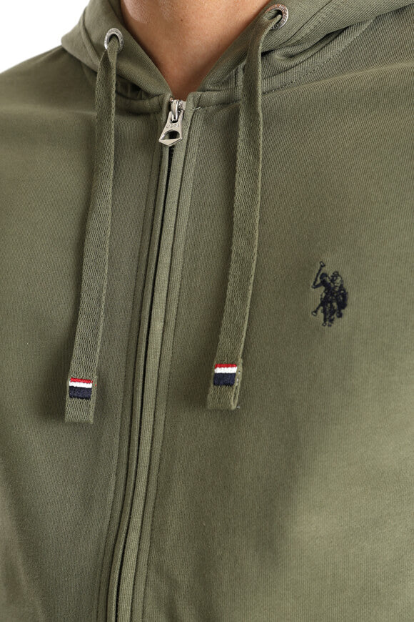Luke sweat zippé à capuchon - Olive