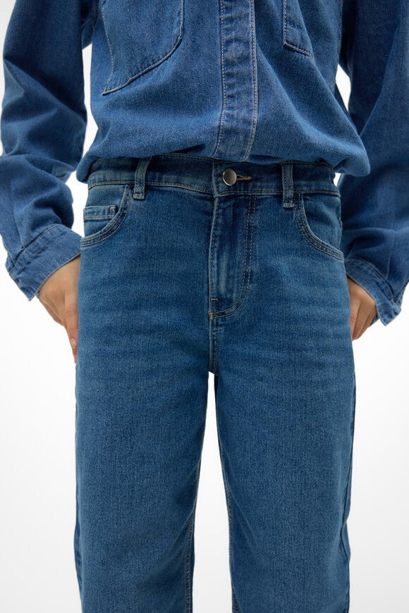 Daisy Wide Leg Jeans - Medium Blue Denim