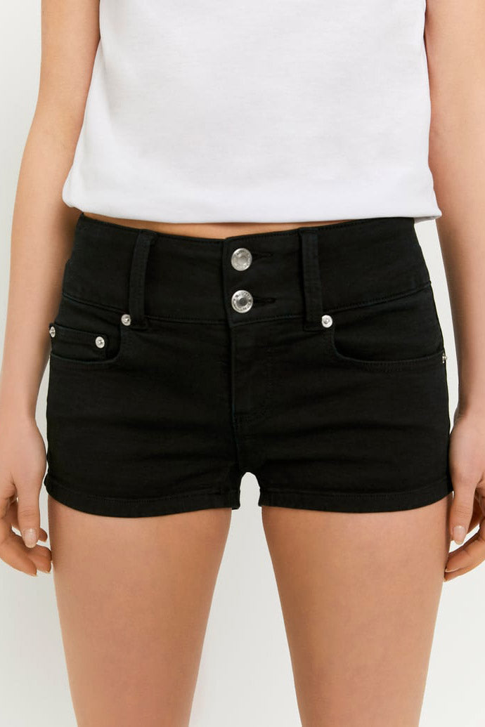 Jeansshorts - Black