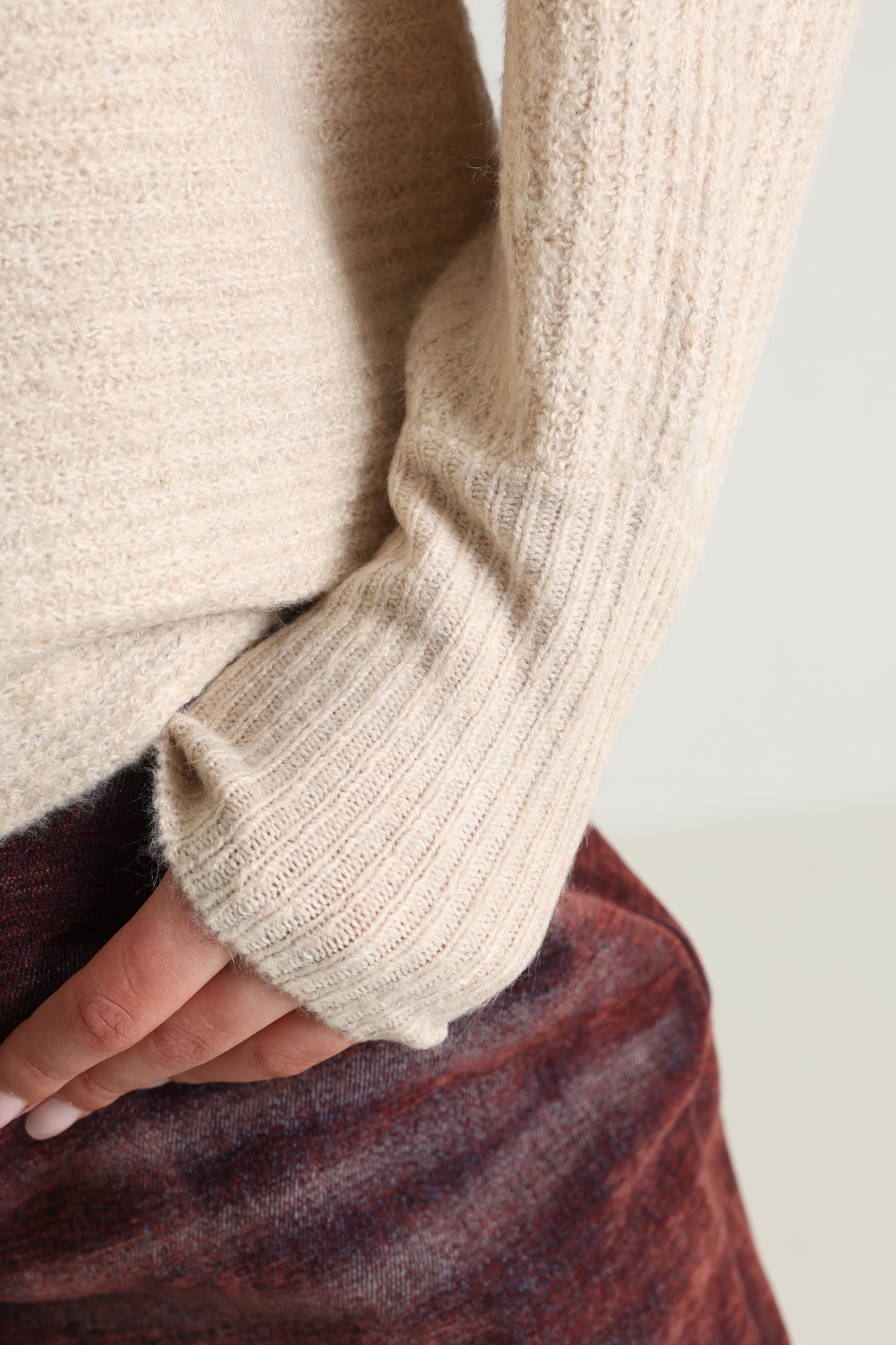 ONLDANIELLA - Maglione lavorato a maglia - ecrù melange