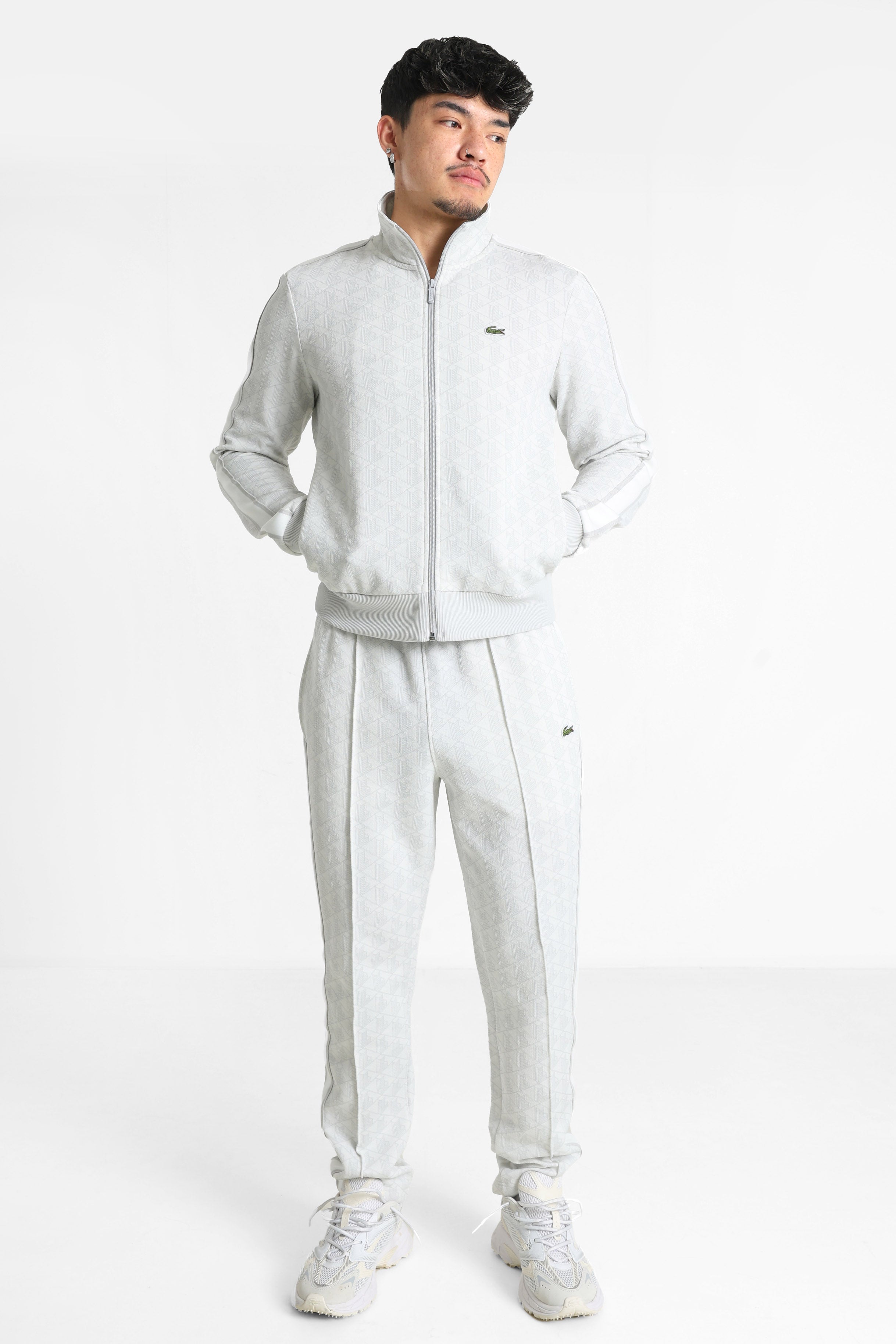 Track jacket - Grey + White