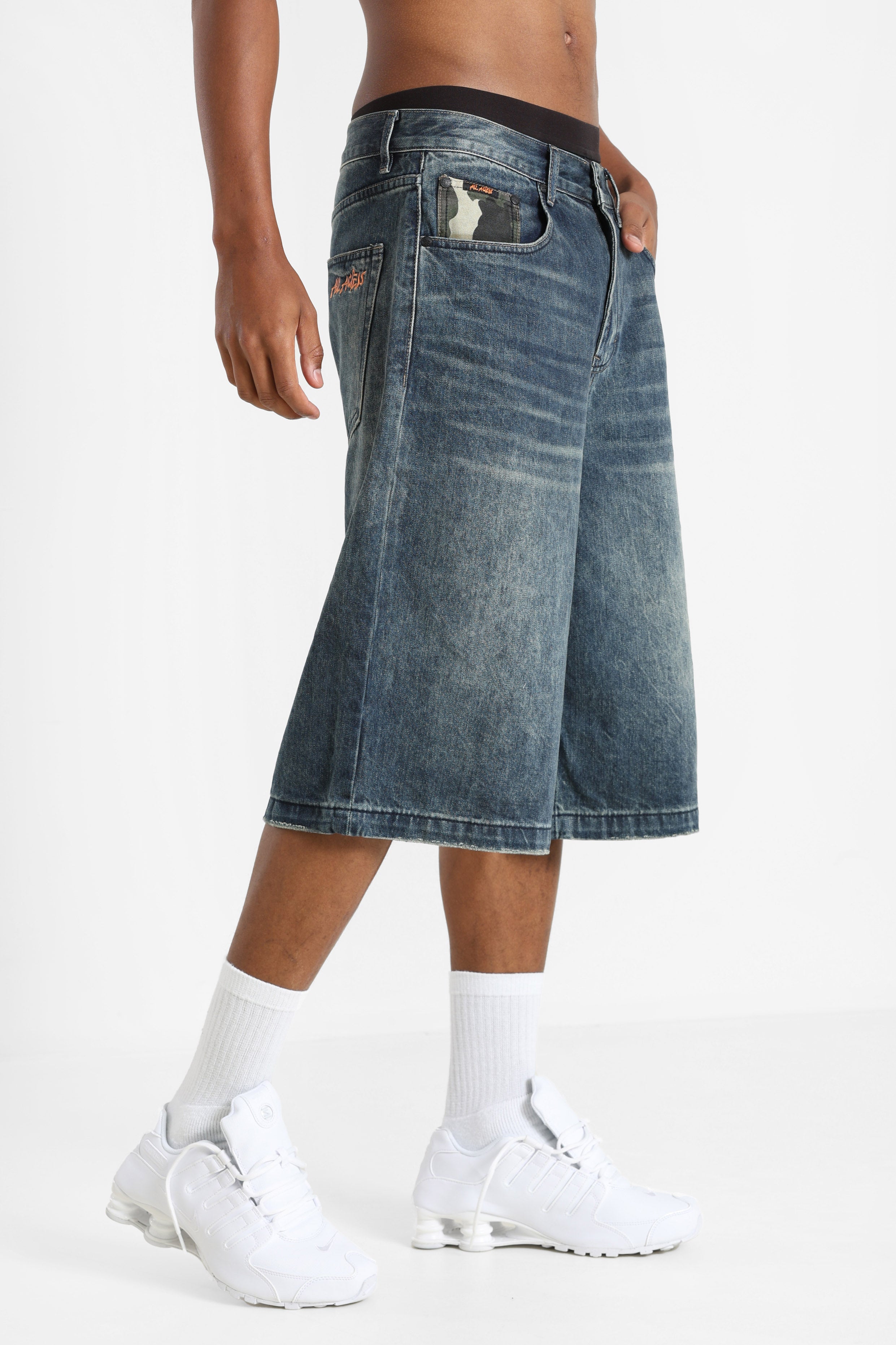Denim bermuda shorts - Bleu délavé