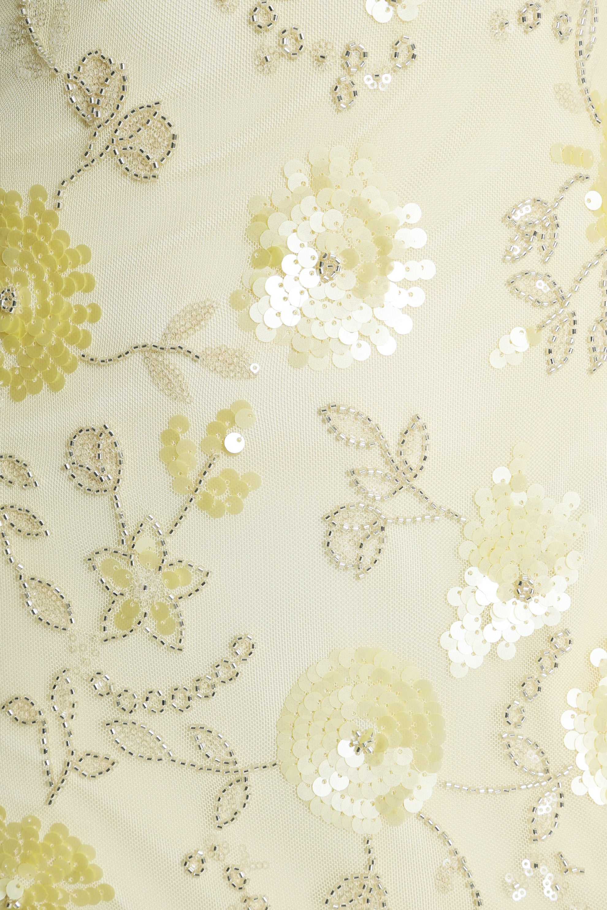 Midikleid mit Strass - Hellgelb