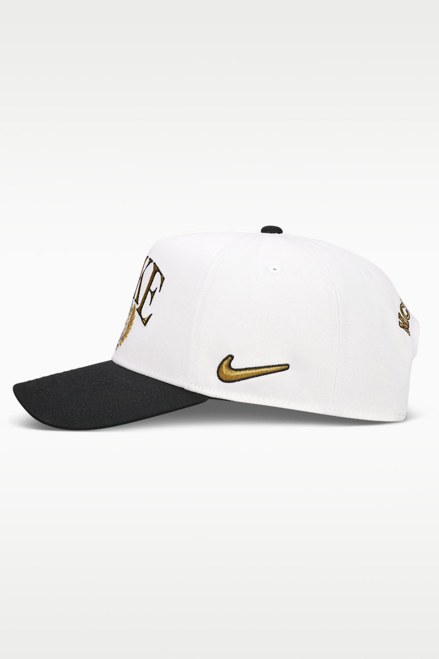 Snapback Cap - White + Black