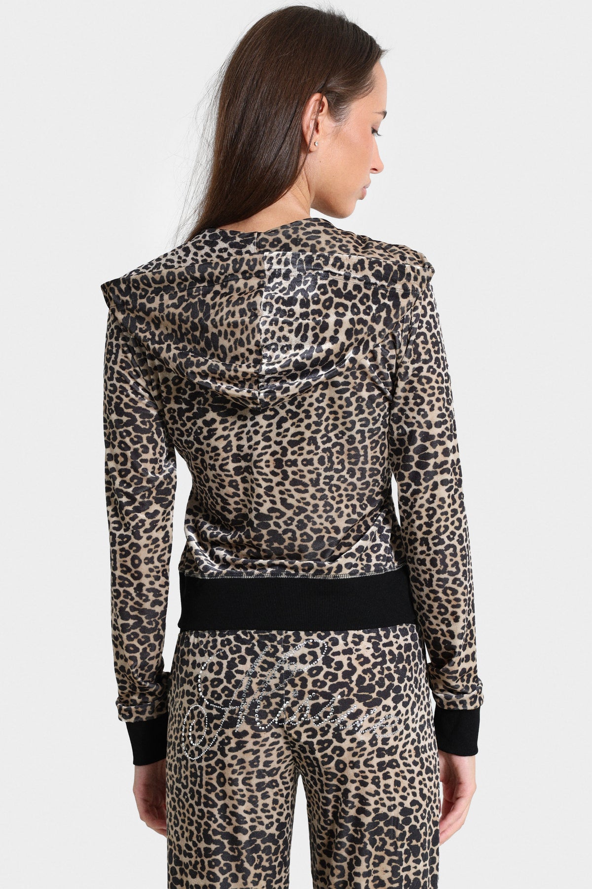 Short velvet jacket - Leopard