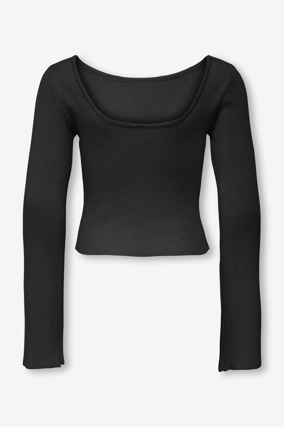 KOGNATASJA Ribbed fine knit sweater - Black