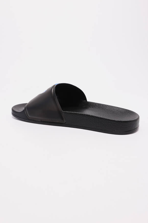 Adilette Pantoletten - Core Black + Blue + Cloud White