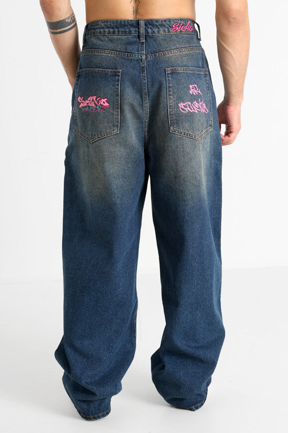 Baggy Fit Jeans - Dunkelblau