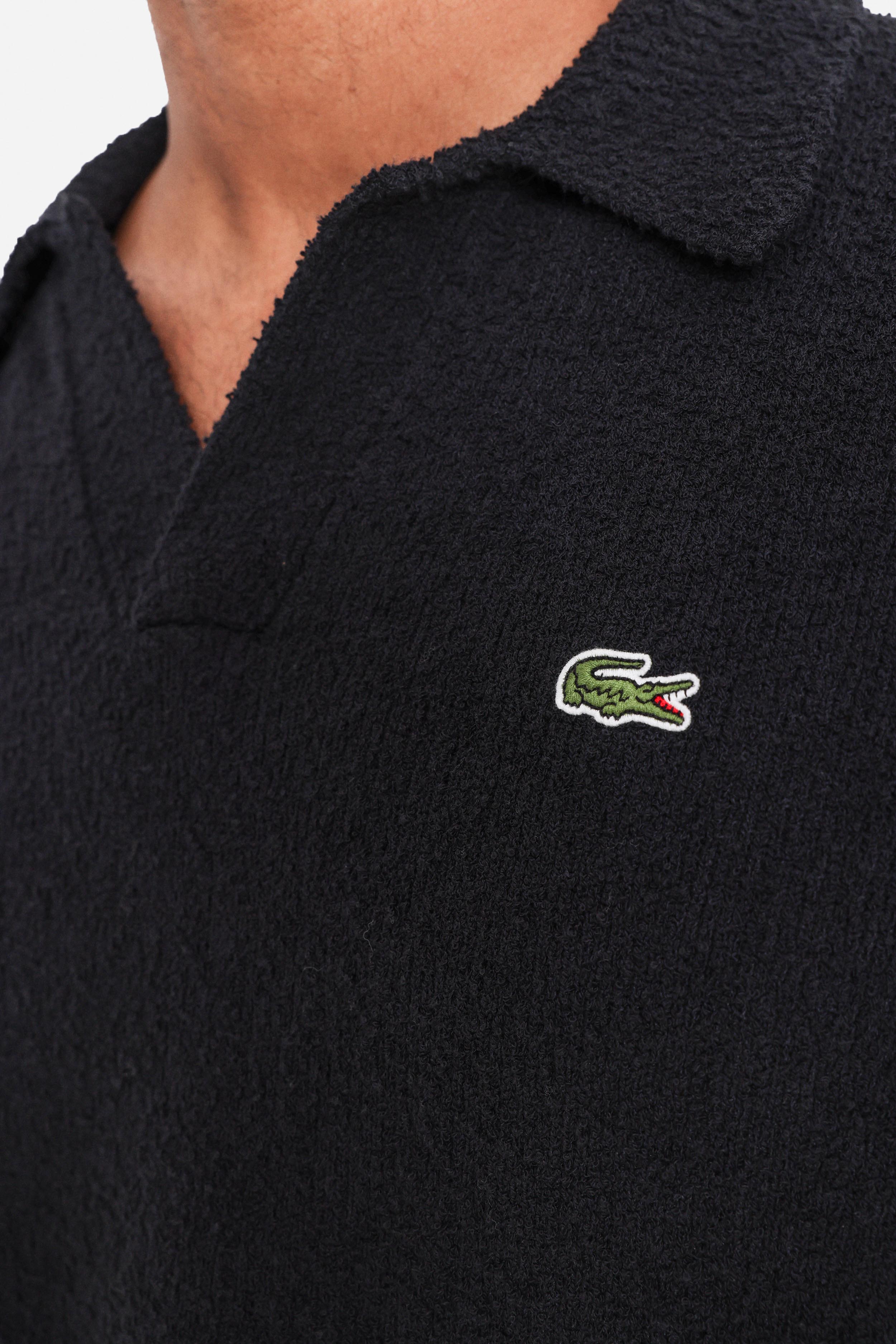 Polo en maille bouclette - Black