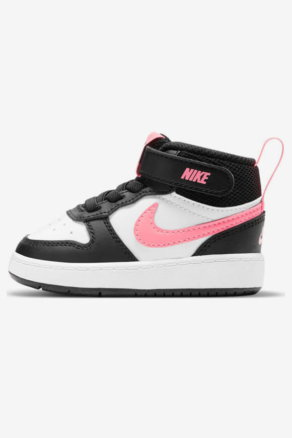 Baskets pour bébés Court Borough 2 - Noir + Sunset Pulse + Blanc