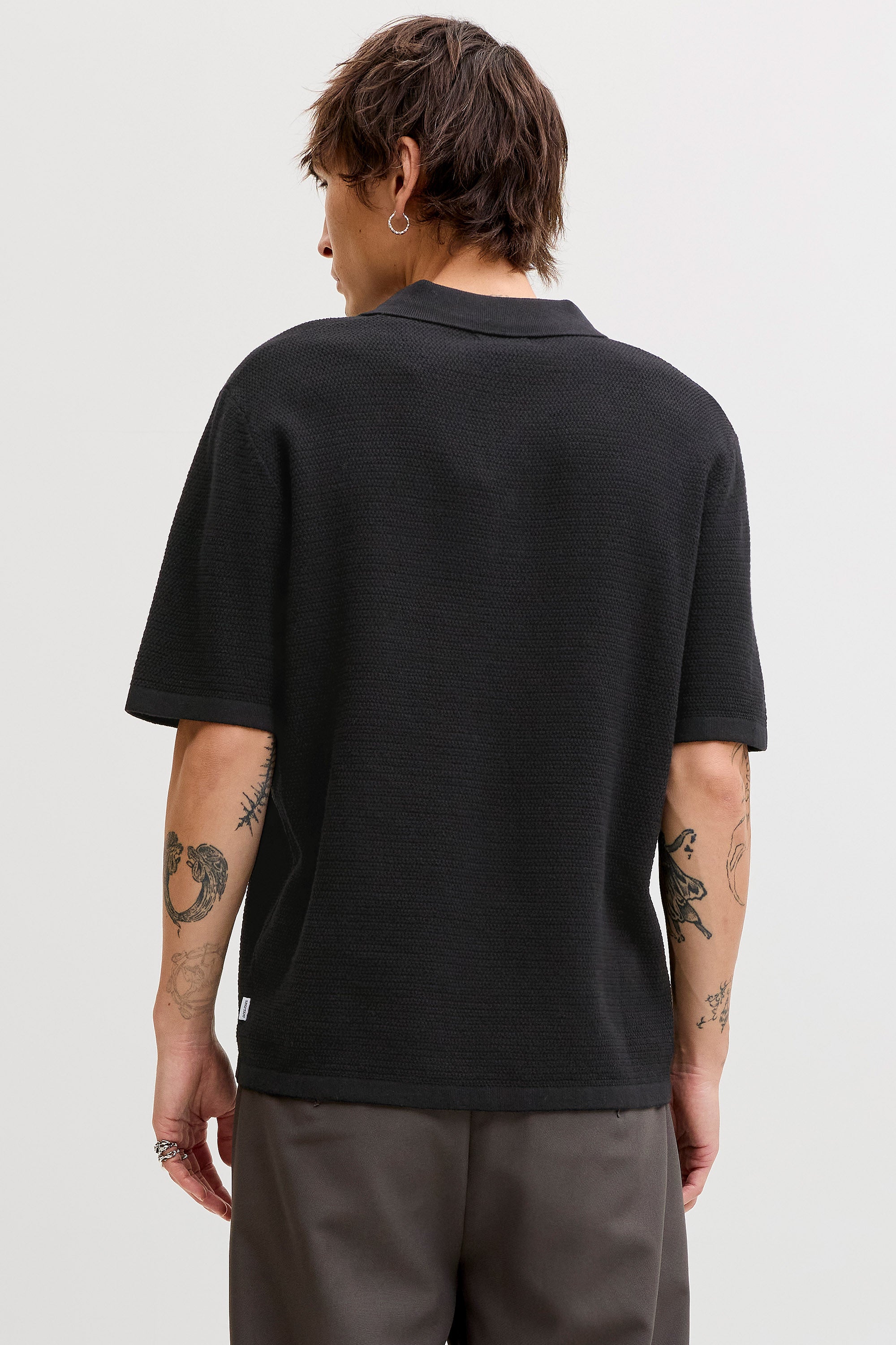 JJEGEORGE polo en tricot - Black