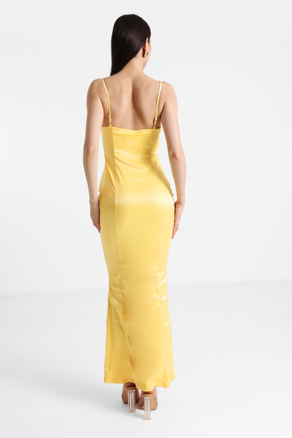 Satin maxi dress - yellow