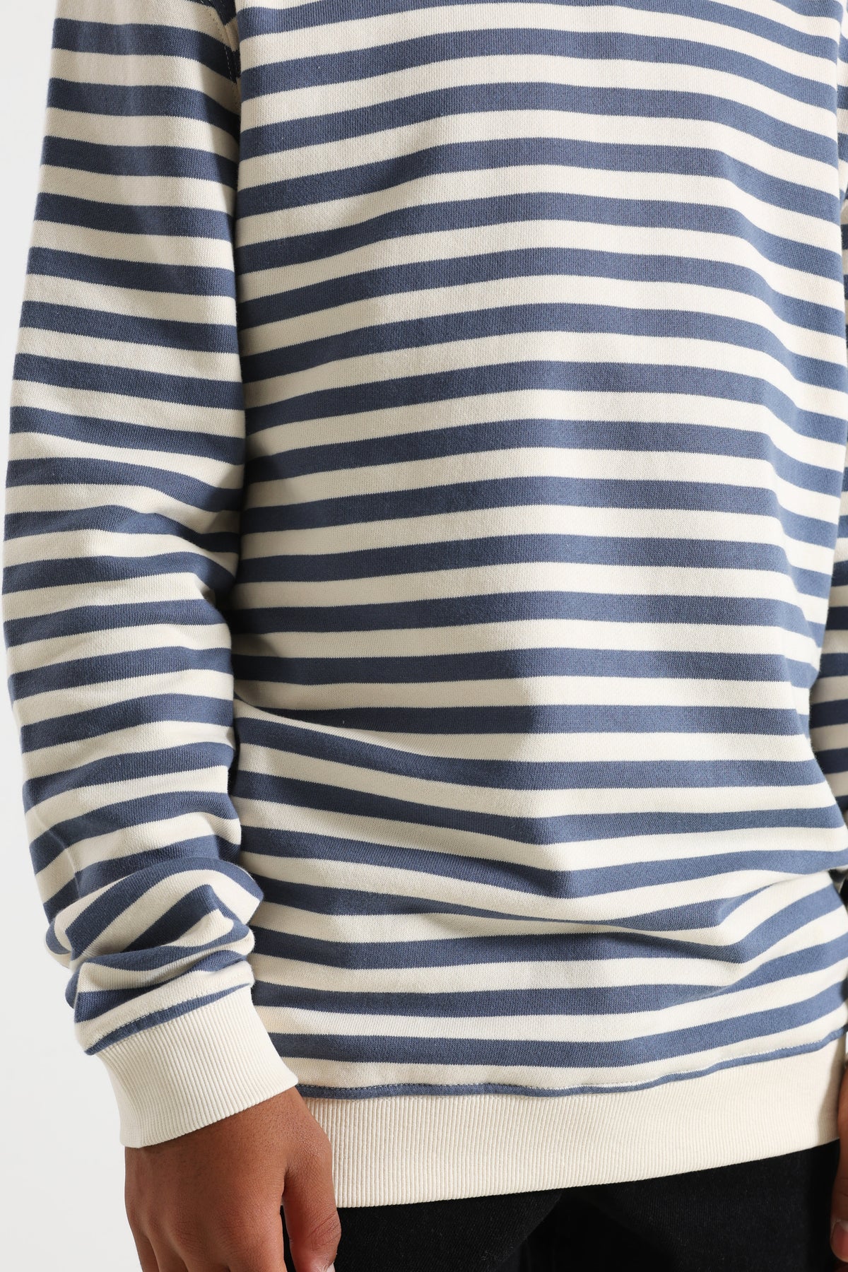 Striped Sweatshirt - Whitesand + Vintageblue