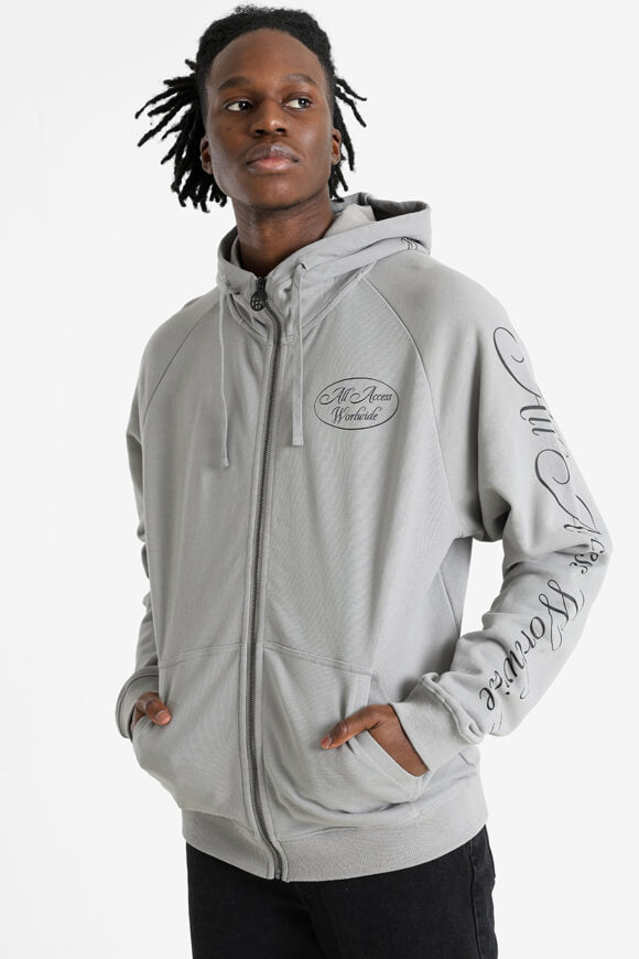 Kapuzensweatjacke - Grau