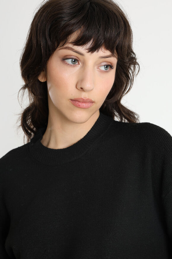 Oversize Strickpullover - Schwarz