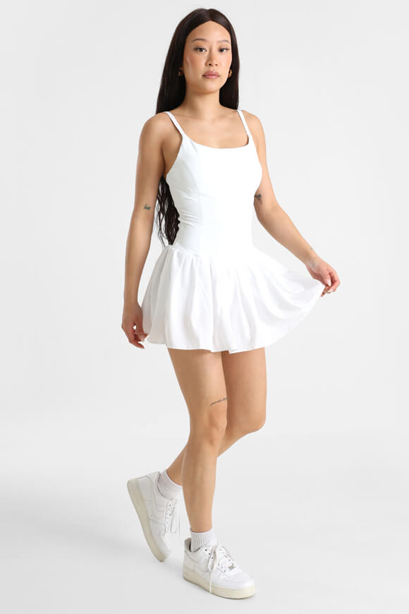 Mini-robe avec short intérieur - Blanc