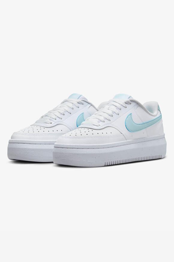 Court Vision Alta Sneaker - White + Glacier Blue