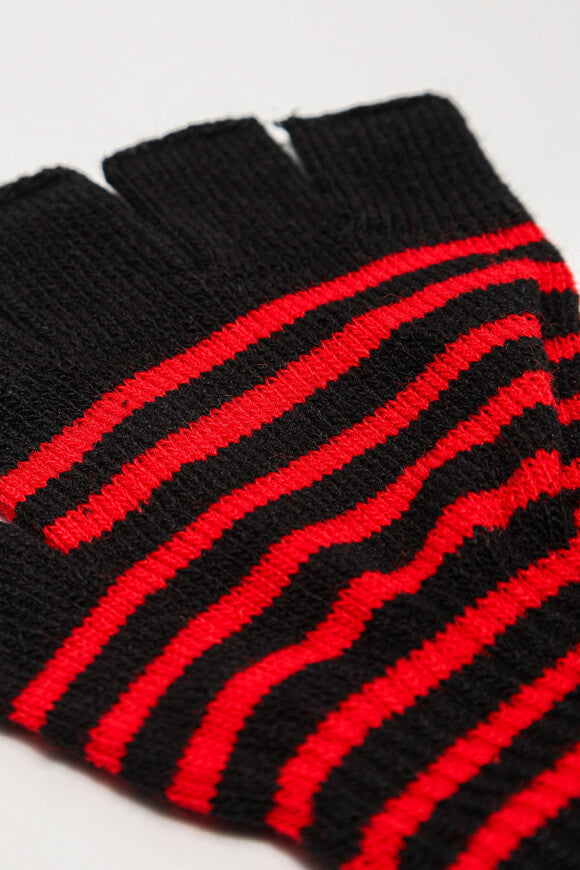 Kurzfingerhandschuhe - Schwarz + Rot
