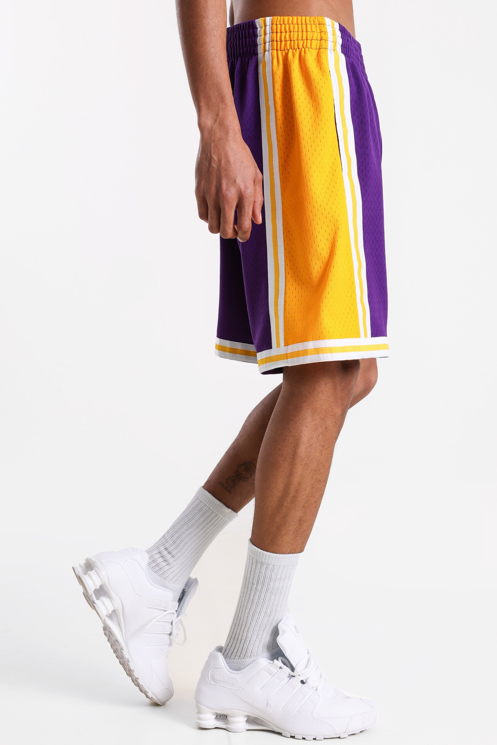 Mesh Shorts - Purple + White