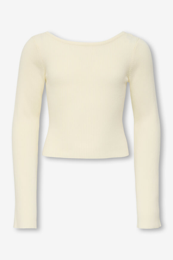 KOGNATASJA Pull en maille fine à côtes - Egret
