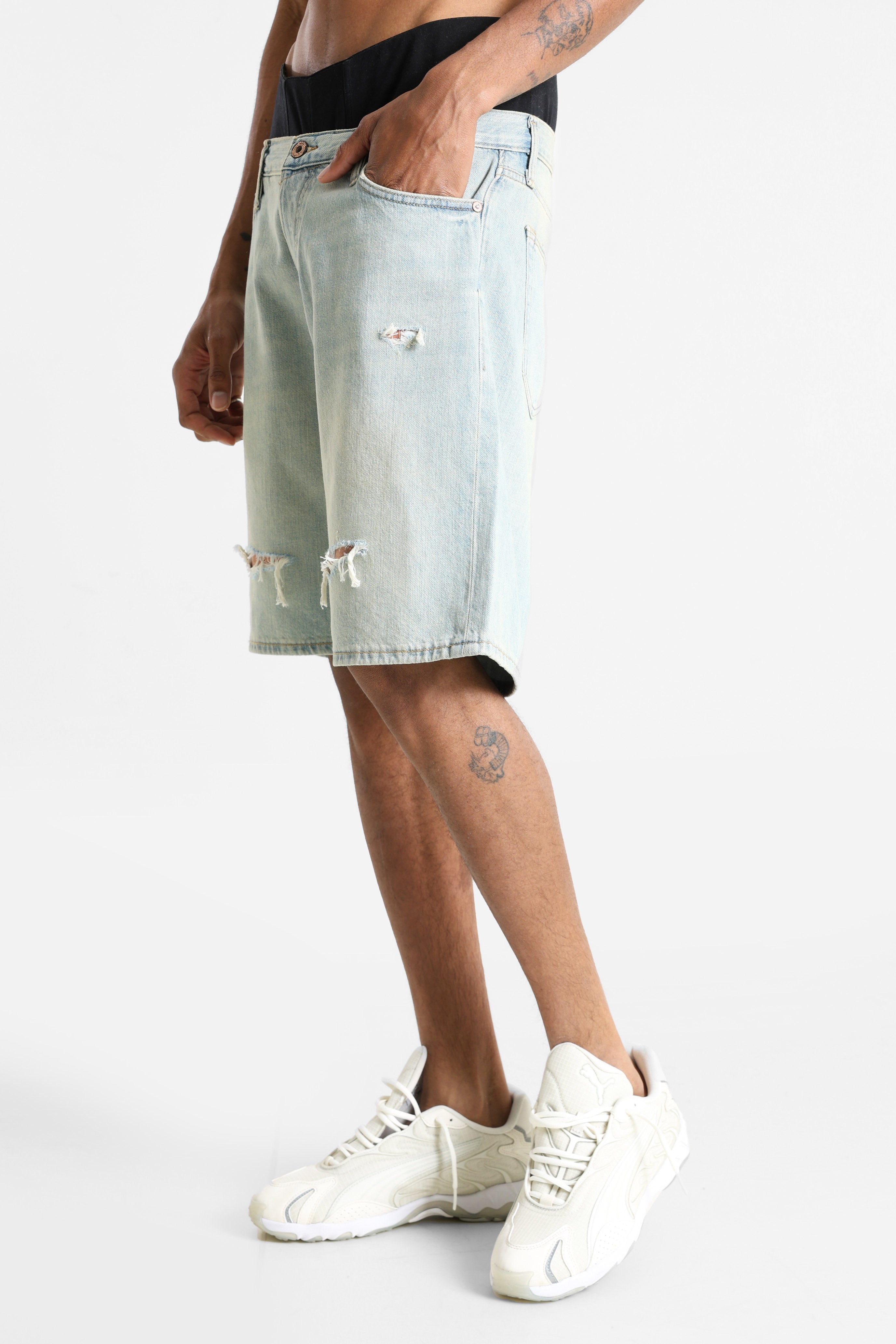 JJITONY JJCOOPER Jeansshorts - Blue Denim
