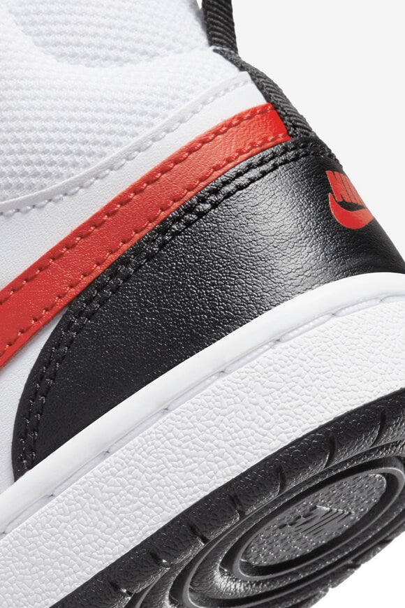 Court Borough 2 Kids Sneaker - White + Black + Red