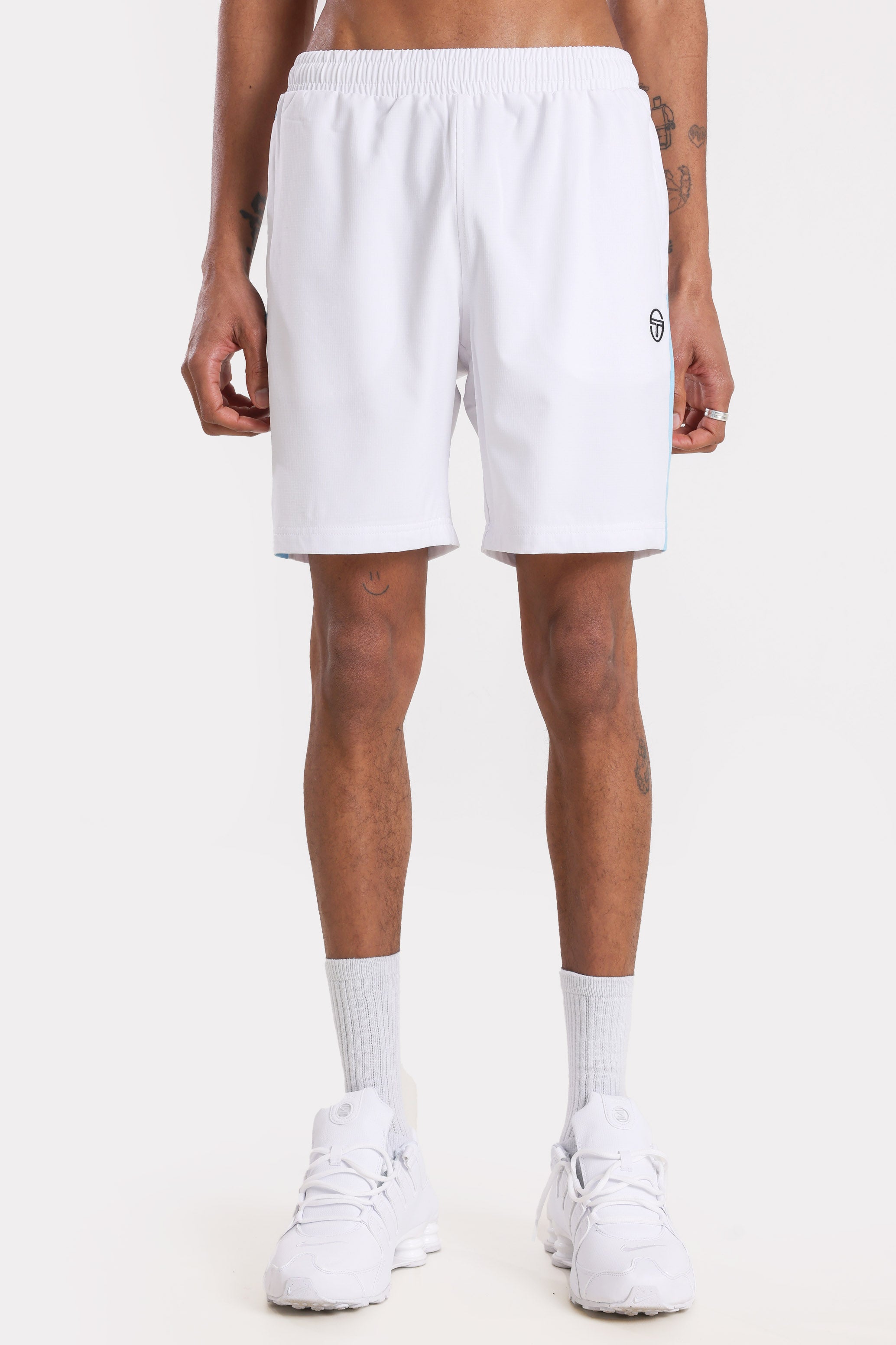 Pantaloncini da tuta Goccla - White + Baltic Sea