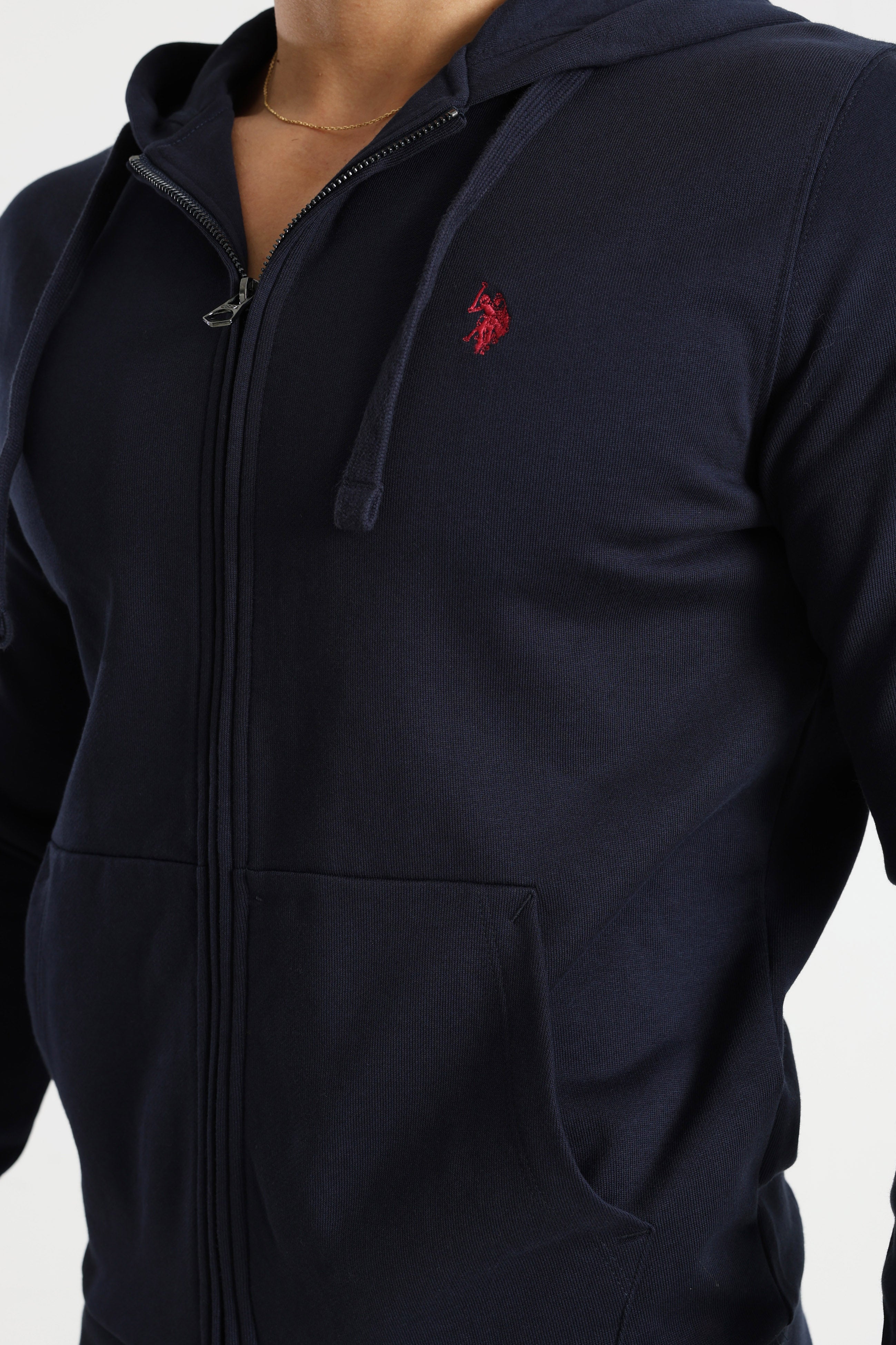 Luke zipped hoodie sweatshirt - Navy