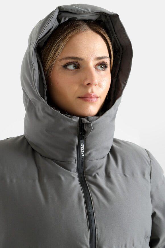 Quilted jacket - Dark Grey + Black