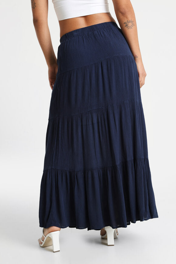 Structured maxi skirt - navy blue