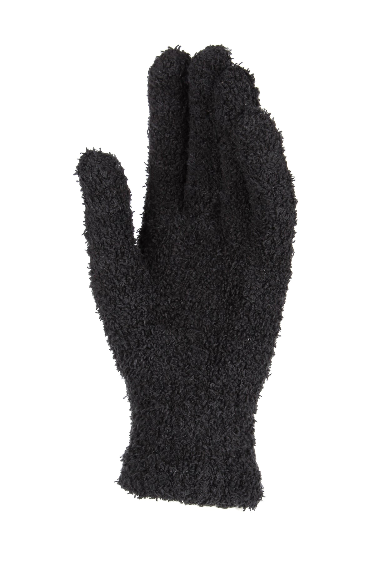 Plüschhandschuhe - Schwarz