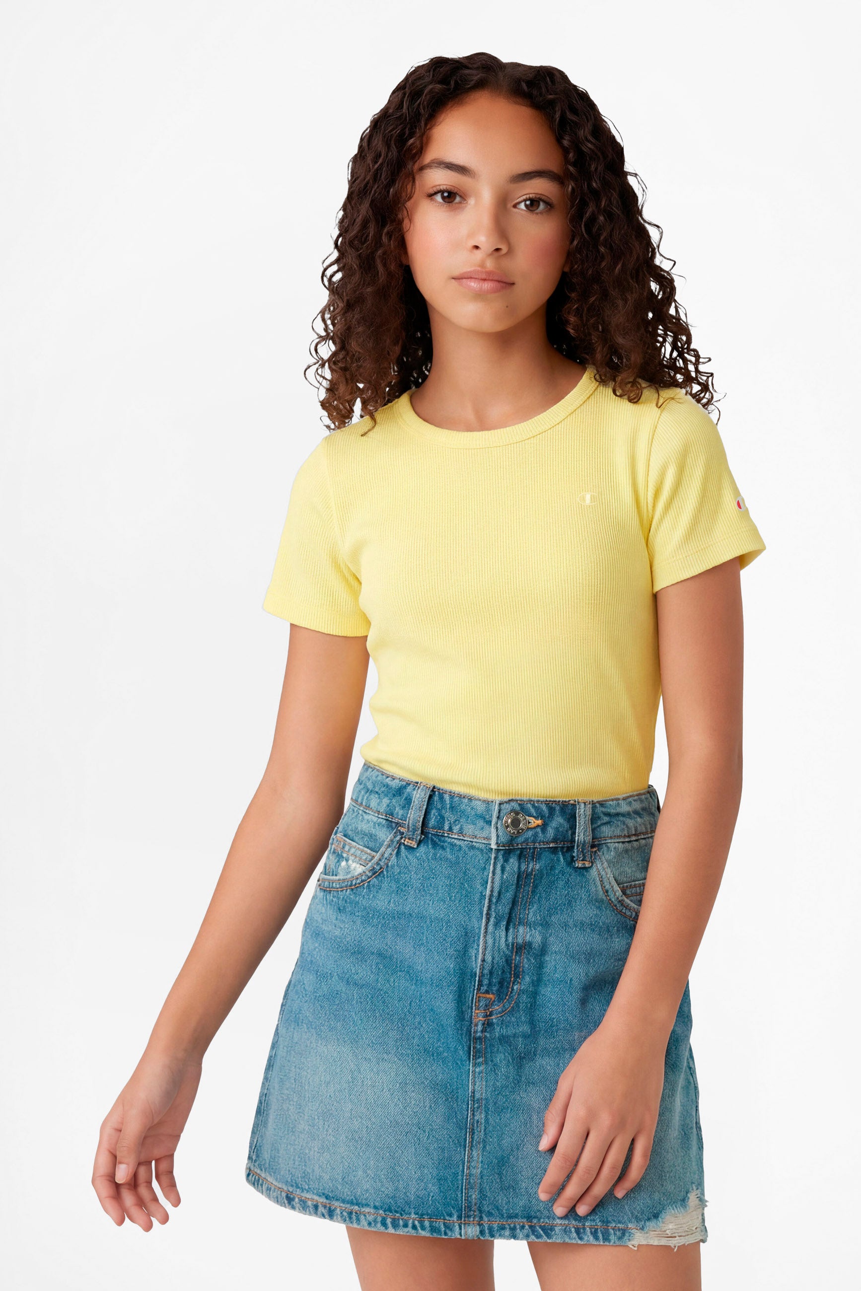 Geripptes T-Shirt - Yellow