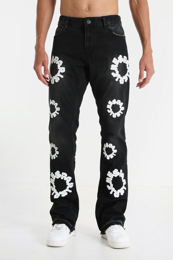 Bootcut jeans - Black denim