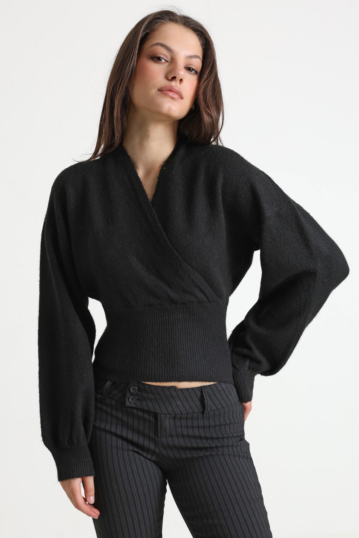 Strickpullover - Schwarz
